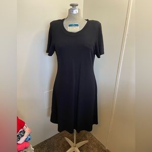 Dress Barn Black Short Sleeve Dress Sz Medium